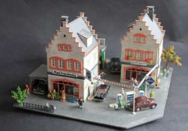 BV Aral Tankstelle Diorama 1960 Pola Meistermodell Hesselbach HO Plastikmodell (5931)